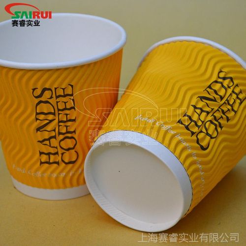12盎司横瓦楞杯厂家现货,热饮纸杯 ,广州广告纸杯厂